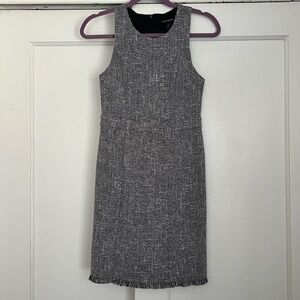 Banana Republic Tweed Navy Work Dress 0 Petite